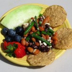 Southwestern Bean salad with Hacienda Maize fire-roasted-chile hot pepper jelly